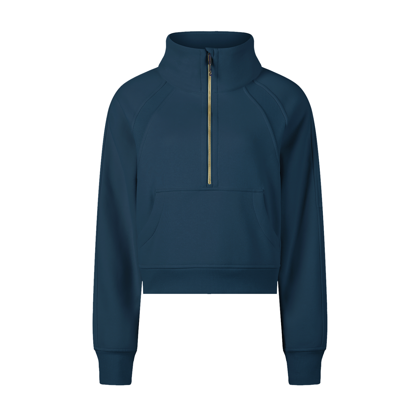 ATMOSFAE Cropped Half-Zip Sweatshirt