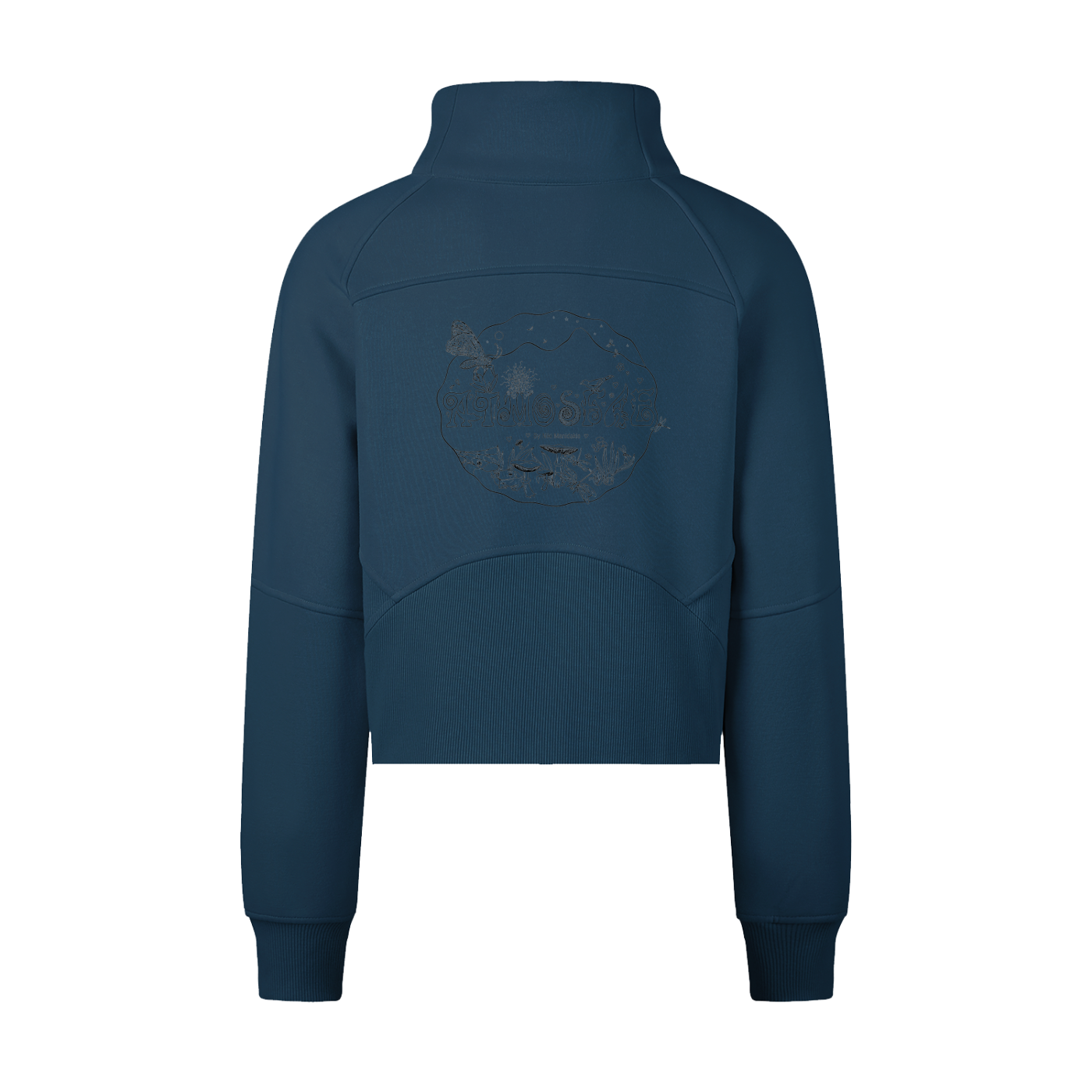 ATMOSFAE Cropped Half-Zip Sweatshirt