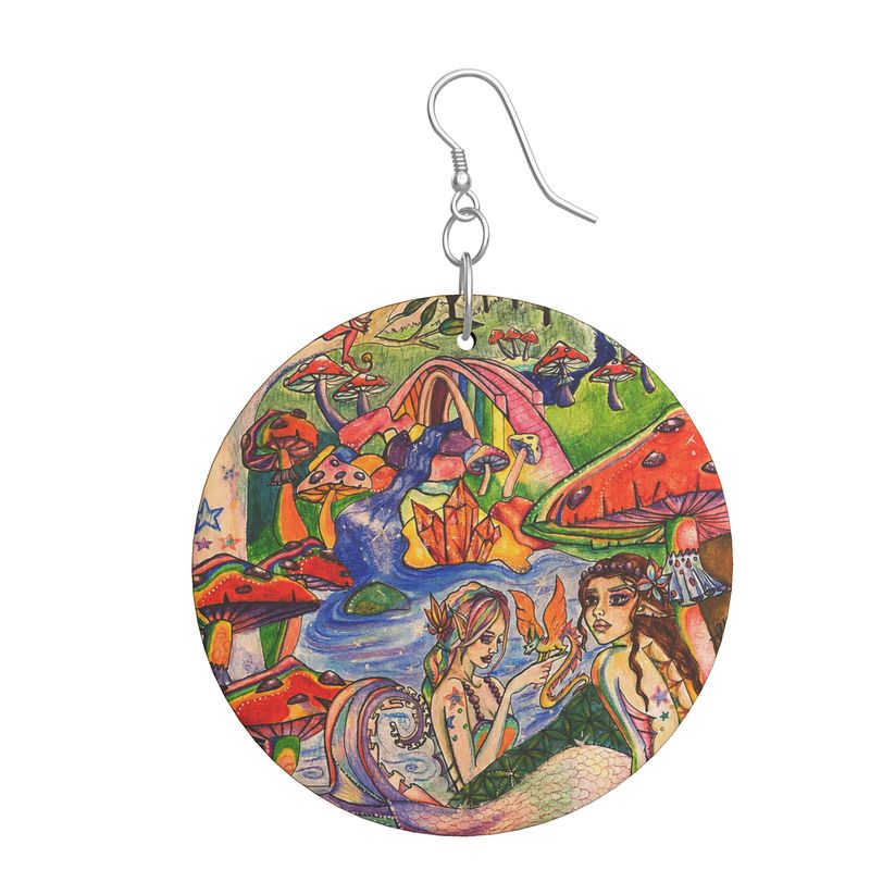 MYCORA Wooden Earrings Organic Shapes
