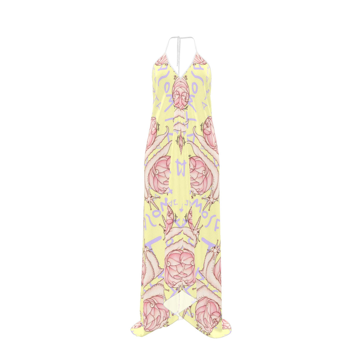 100% silk | MYCELUNE |Halterneck Backless Dress