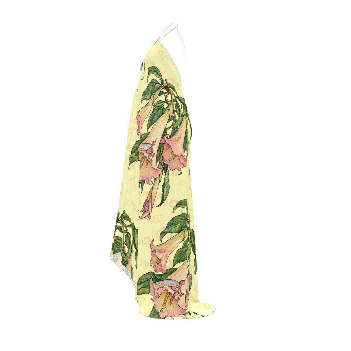 100% Silk | Angels trumpet sprite spirit | Halterneck Backless Dress