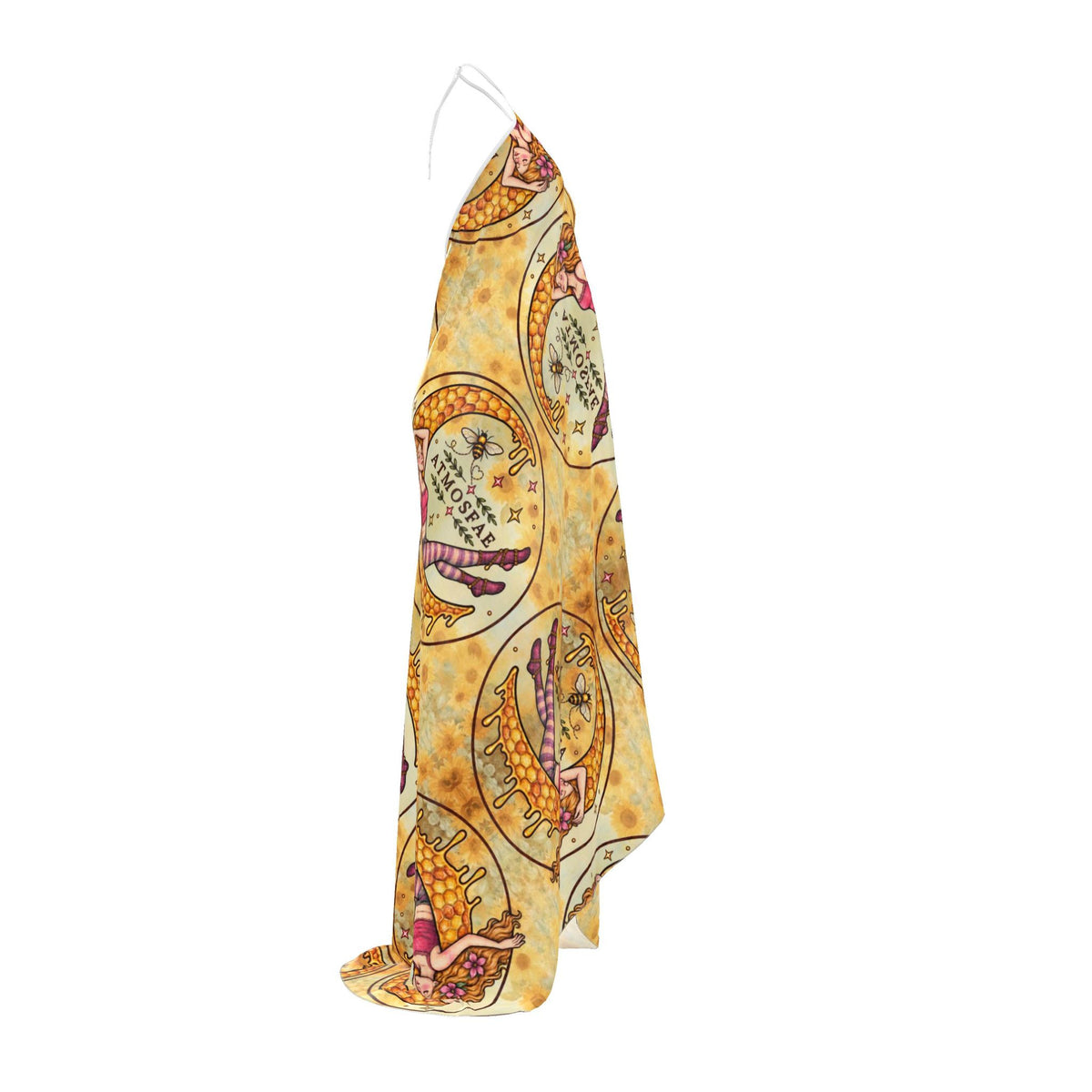 100% silk | HONEYED | Halterneck Backless Dress