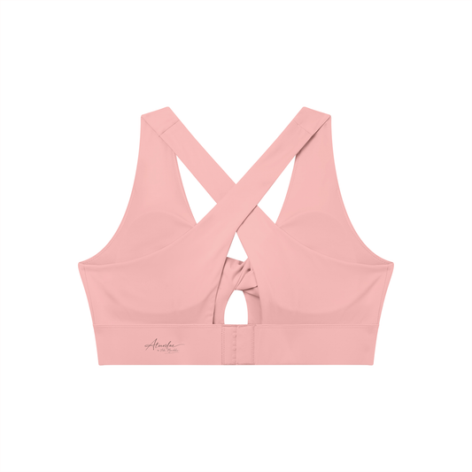 ATMOSFAE Twist Front V-Neck Sports Bra