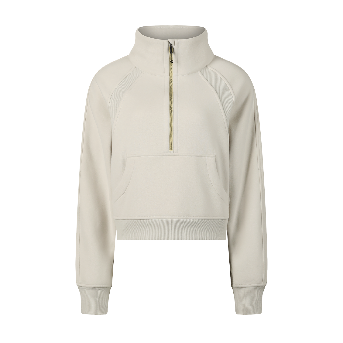 ATMOSFAE Cropped Half-Zip Sweatshirt