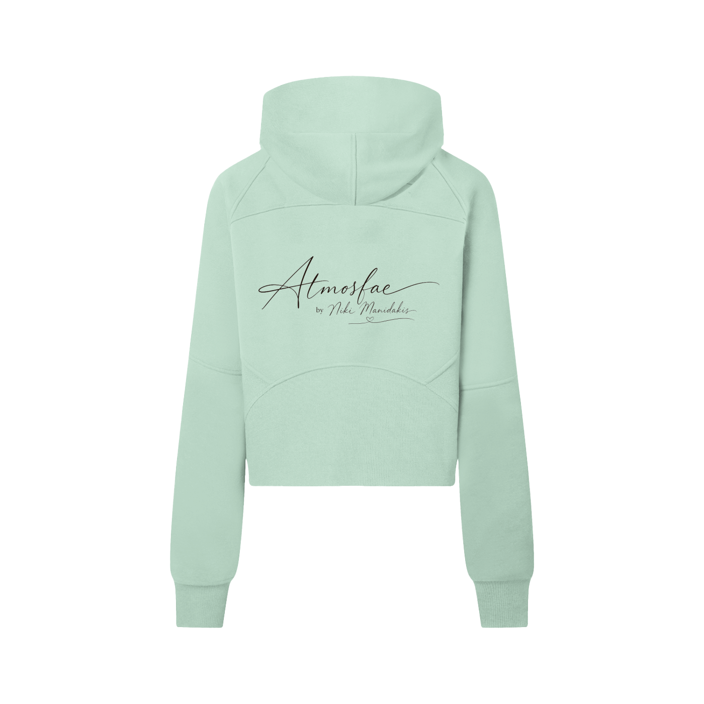 ATMOSFAE Cropped Half-Zip Hoodie