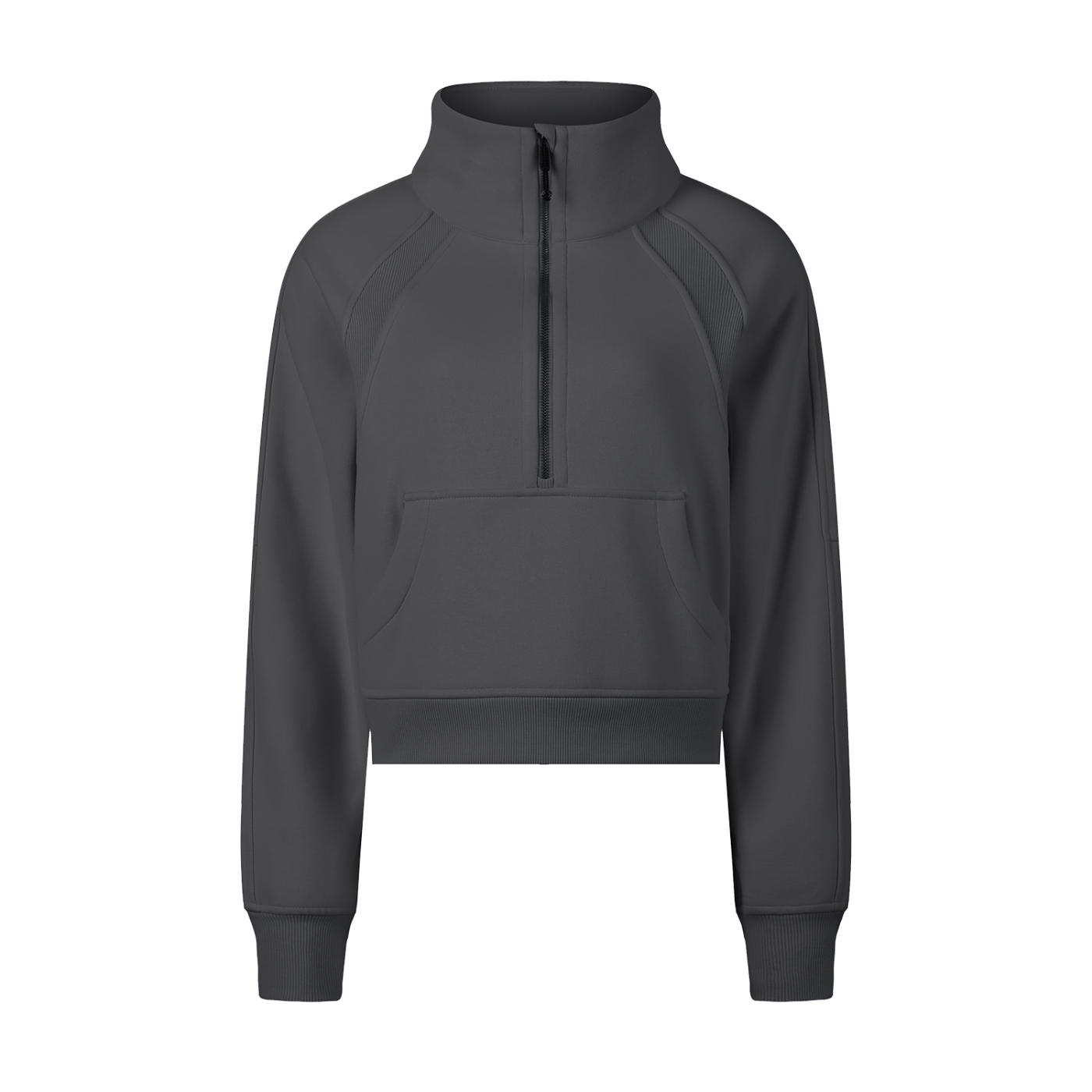 ATMOSFAE Cropped Half-Zip Sweatshirt