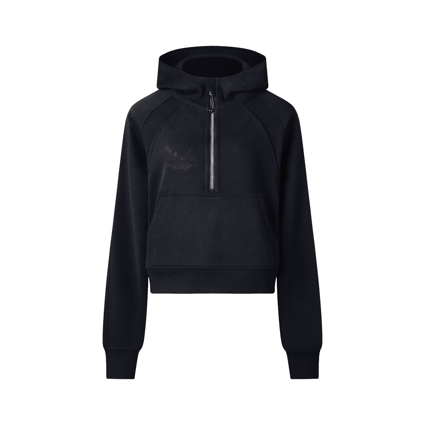 ATMOSFAE Cropped Half-Zip Hoodie