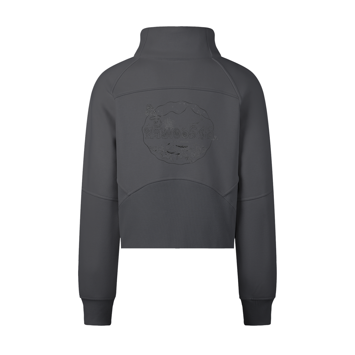 ATMOSFAE Cropped Half-Zip Sweatshirt
