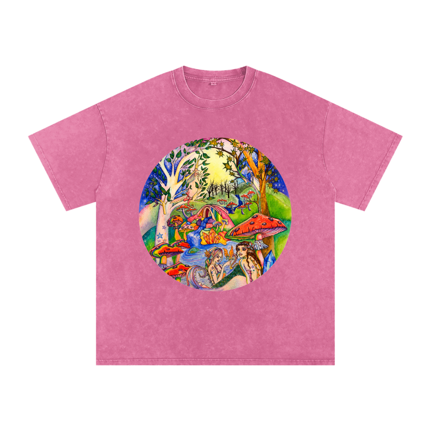 MYCORA Snow Washed Oversized Cotton T-Shirt