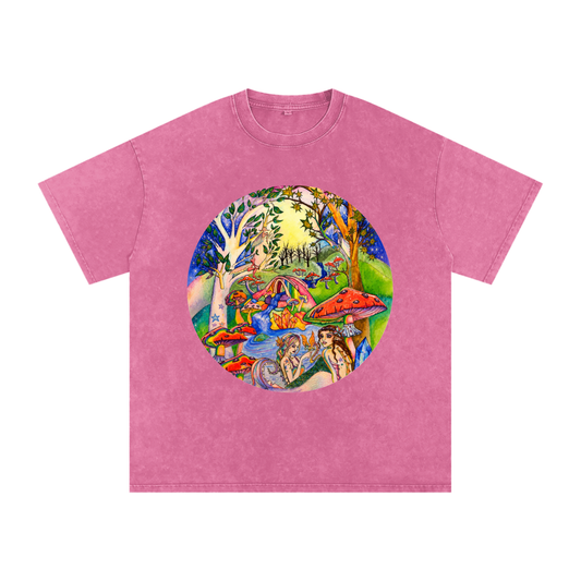 MYCORA Snow Washed Oversized Cotton T-Shirt