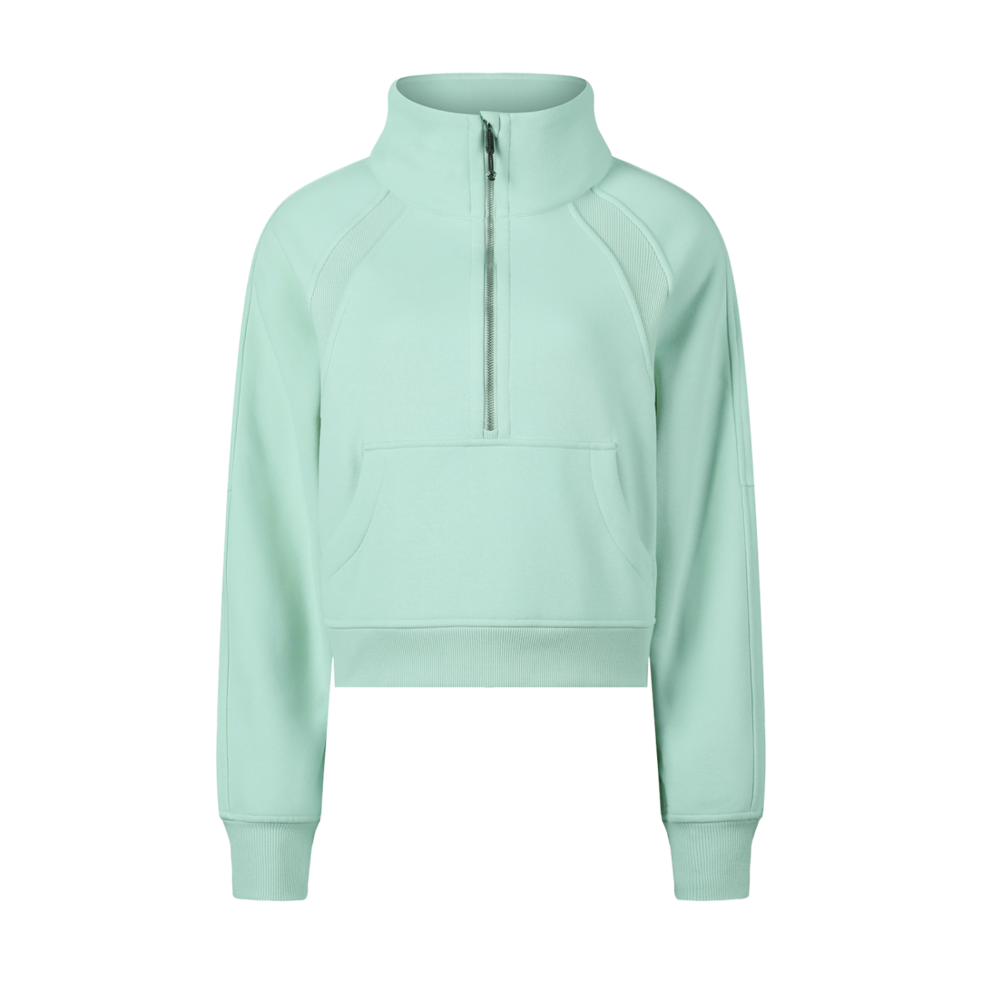 ATMOSFAE Cropped Half-Zip Sweatshirt